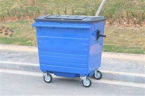 屋外用亜鉛メッキゴミ箱